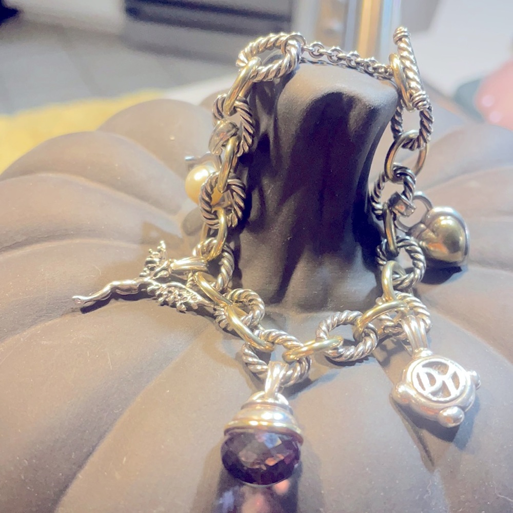 David Yurman Diana/Elton Sterling Silver with 18k yellow gold.